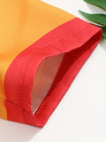 Girls Orange & Red Cartoon Themed Cosplay Dress