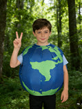 Boys Sleeveless Globe Print Costume for Halloween & Carnival
