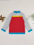 Kids Color Block Zip Up Costume Jacket
