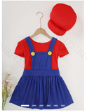 Girls Super Mario 3-Piece Costume Set