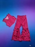 Girls Hot Pink Star Print Barbie 2-Piece Costume Set