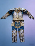 Boys' King Jumpsuit Set: 1 Full Body Digital High-Definition Printed Jumpsuit And 1 Pair of Shoulder Buttons, Boys' Halloween And Various Carnival Party Costumes, Makeup Ball Costumes, Performance Costumes