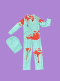 Boys' Printed Costume Set: 1 stand-collar jumpsuit with clear bright prints, soft skin-friendly fabric and simple stylish cut, multiple colors optional. Suitable for Halloween and all carnival parties.