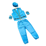 Boys Blue Costume Set with Gold Trims for Halloween & Christmas Party