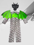 Kids Green Dragon Themed Costume Set