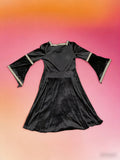 Girls Black & Red Patchwork Witch Dress, for Festivals & KPOP Performance